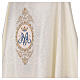 Marian ecru chasuble with Our Lady's monogram s4