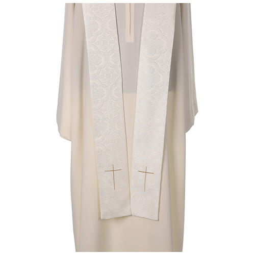 Casula ecru mariana con monogramma Maria 7