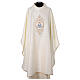 Casula ecru mariana con monogramma Maria s1