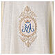 Casula ecru mariana con monogramma Maria s2