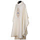 Casula ecru mariana con monogramma Maria s3