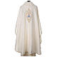 Casula ecru mariana con monogramma Maria s5