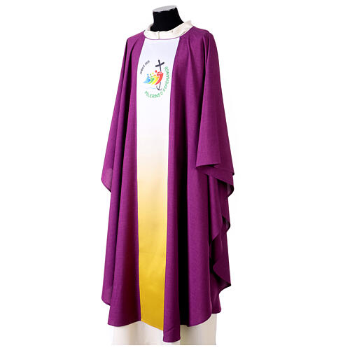 Chasuble gotique Slabbinck logo officiel en français Jubilé 2025 8