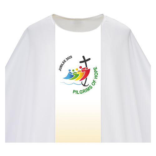 Gothic chasuble by Slabbinck with Jubilee 2025 official logo in ENG 2