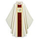 Casula gotica Slabbinck avorio stolone rosso dupion Giubileo 2025 logo francese s1
