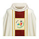 Casula gotica Slabbinck avorio stolone rosso dupion Giubileo 2025 logo francese s2