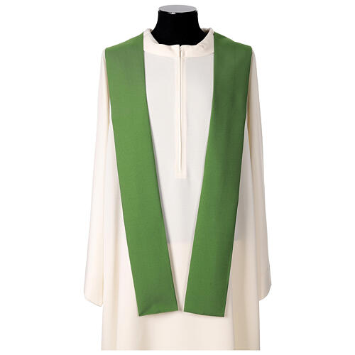 Chasuble Jubilé 2025 verte logo imprimé en couleurs 6