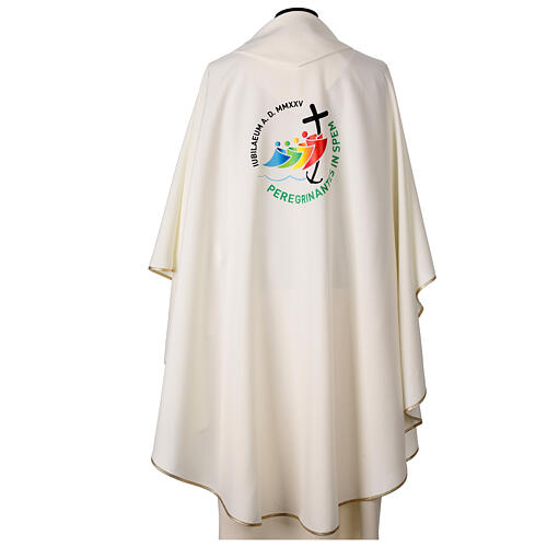 Jubilee 2025 chasuble, full-colour printed logo, cream-coloured polyester 4