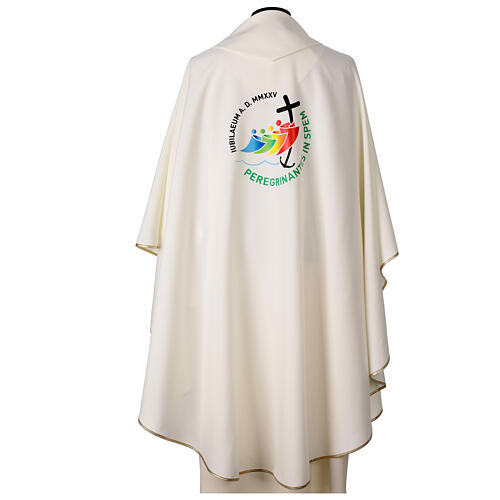 Jubilee 2025 chasuble with printed logo, ivory colours, multilingual 7