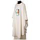 Jubilee 2025 chasuble with printed logo, ivory colours, multilingual s5