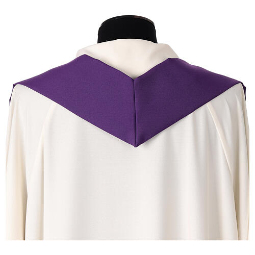 2025 Jubilee violet chasuble with multilingual printed logo in colours 10