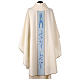 Ivory-coloured chasuble with Marian embroidery on the central band, 100% polyester s5