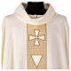 Chasuble with embroideried central band, 100% polyester, 4 colours s4