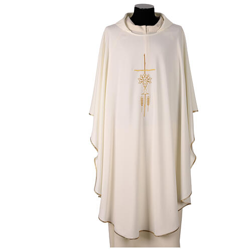 Kasel aus 100 % Polyester-Mikrofaser mit goldfarbener Stickerei – in vier liturgischen Farben 6