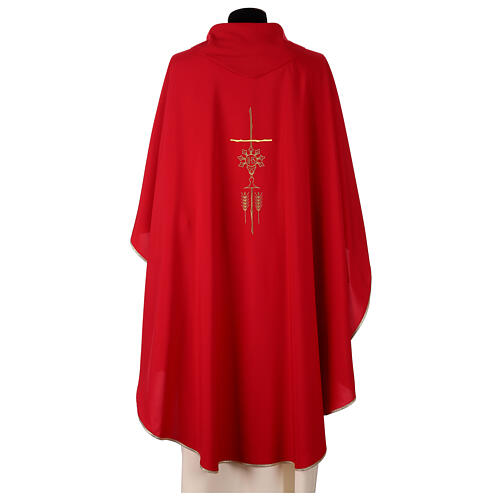 Kasel aus 100 % Polyester-Mikrofaser mit goldfarbener Stickerei – in vier liturgischen Farben 11