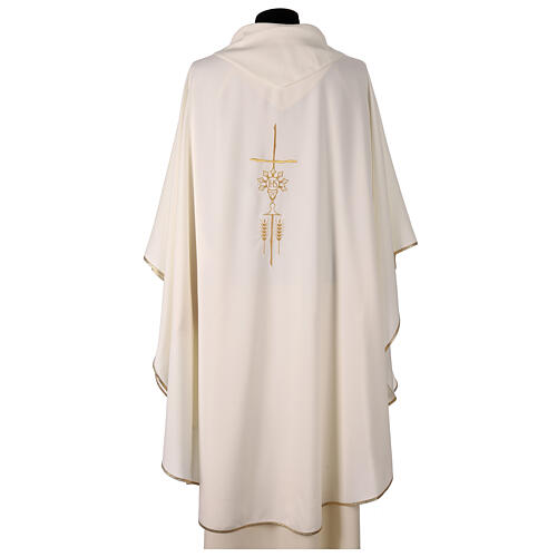 Kasel aus 100 % Polyester-Mikrofaser mit goldfarbener Stickerei – in vier liturgischen Farben 12