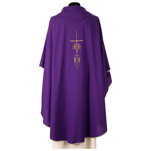 Kasel aus 100 % Polyester-Mikrofaser mit goldfarbener Stickerei – in vier liturgischen Farben 13