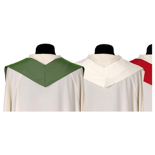 Chasuble with multicoloured band and collar, cotton and viscosa blend 19