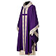 Chasuble with multicoloured band and collar, cotton and viscosa blend s12