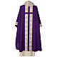 Chasuble with multicoloured band and collar, cotton and viscosa blend s17