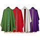 Chasuble with front and back galloon in Vatican superlight fabric s14