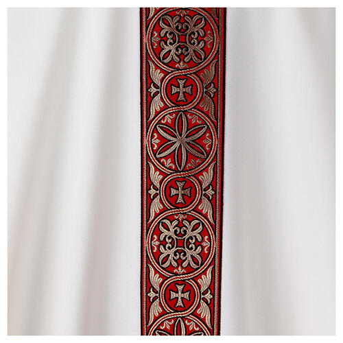 Chasuble galon avant et arrière tissu Vatican très léger 8