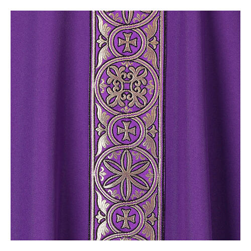 Chasuble in super-light Vatican fabric front and back 6