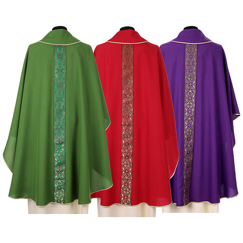 Chasuble in super-light Vatican fabric front and back 11