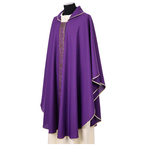 Chasuble in super-light Vatican fabric front and back 13