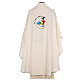 Chasuble of Jubilee 2025 with embroidered Latin logo, Vatican fabric, 4 colours s15