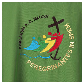 Casula Giubileo 2025 logo ricamato latino tessuto Vatican 4 colori