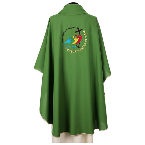 Chasuble Jubilee 2025 Latin embroidered logo Vatican fabric 4 colors 14