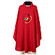 Chasuble Jubilee 2025 Latin embroidered logo Vatican fabric 4 colors s5