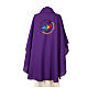 Chasuble Jubilee 2025 Latin embroidered logo Vatican fabric 4 colors s17