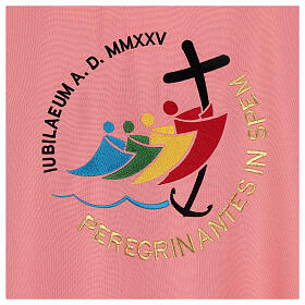 Pink chasuble, Jubilee 2025, embroidered Vatican fabric