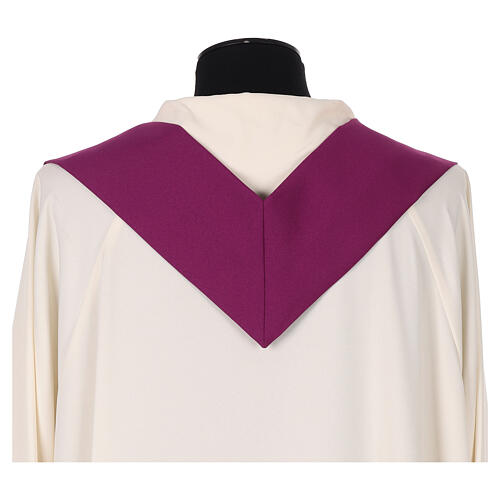 Chasuble brodée Jubilé 2025 pourpre tissu Vatican 6