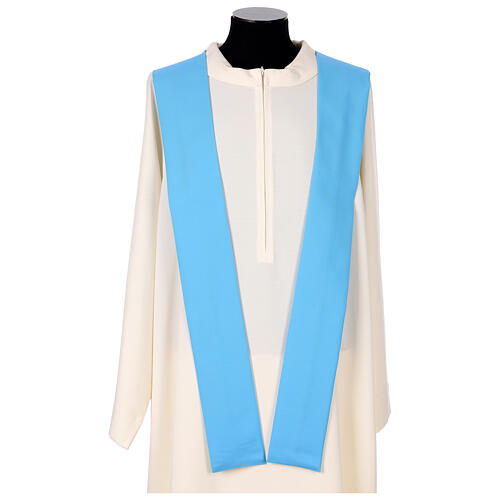 Chasuble of Jubilee 2025, embroidered Vatican light blue fabric 5