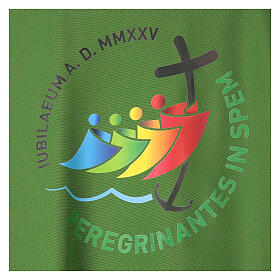 Casulla Jubileo 2025 tejido Vatican logotipo impreso 4 colores