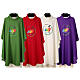 Chasuble 2025 tissu Vatican logo imprimé 4 couleurs s1