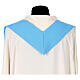 Chasuble Jubilé 2025 logo imprimé tissu Vatican bleu ciel s6