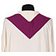 Printed Tyrian purple chasuble with Jubilee 2025 logo, Vatican fabric s6