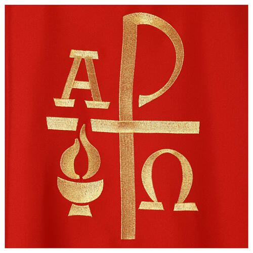 Kasel „Pax Alfa und Omega“ mit Stickerei 6