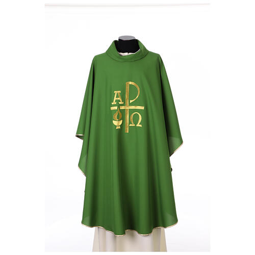 Chasuble broderie Paix Alpha et Oméga 2