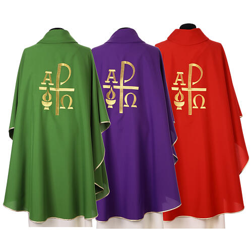 Chasuble broderie Paix Alpha et Oméga 11