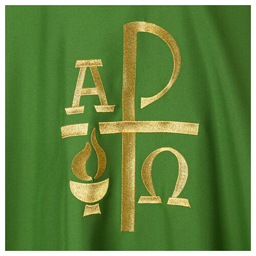 Chasuble Embroidered Peace Alpha and Omega 3