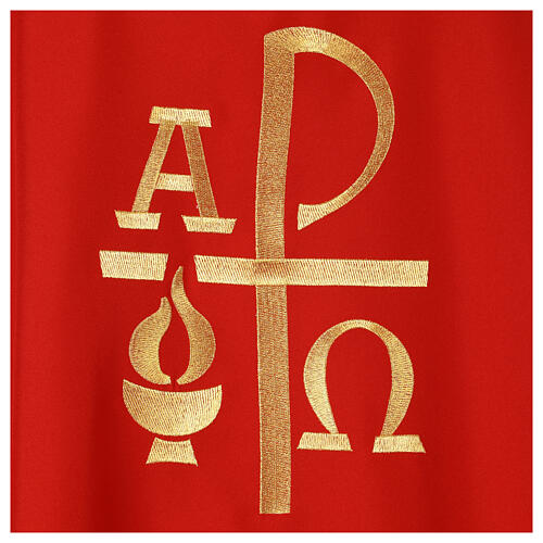 Chasuble Embroidered Peace Alpha and Omega 5