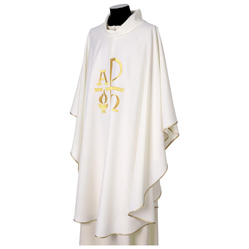 Chasuble Embroidered Peace Alpha and Omega 6