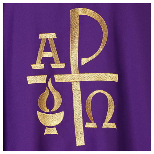 Chasuble Embroidered Peace Alpha and Omega 9