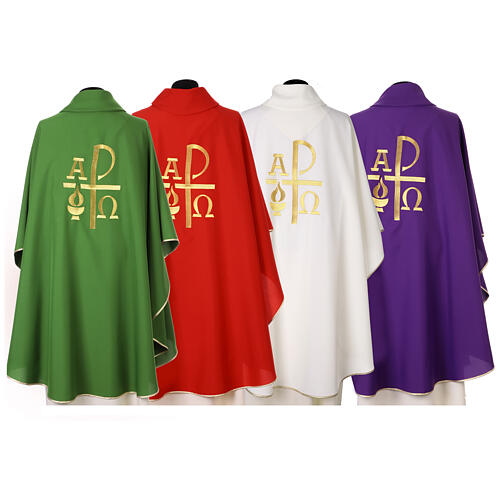 Chasuble Embroidered Peace Alpha and Omega 10