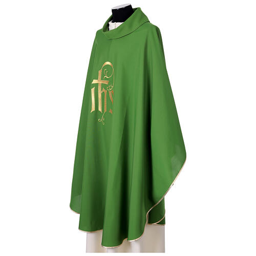 Chasuble with IHS embroidery on the front and back 3